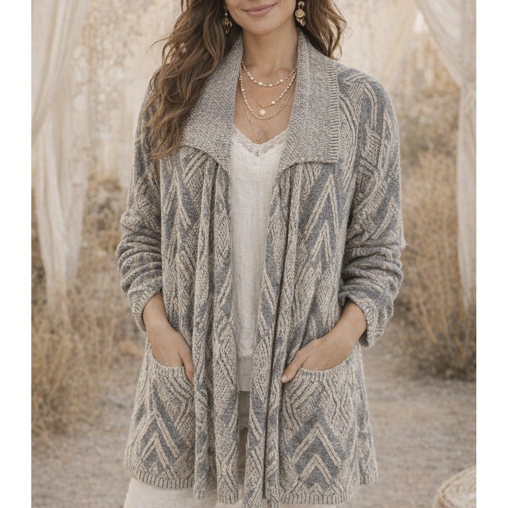 Soft Surroundings Size 3X Penrose Cardigan Sweater Cable Knit NWT - Picture 13 of 13